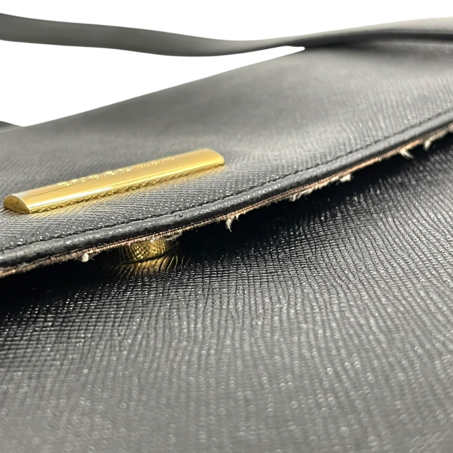 Authentic BURBERRY Handbag Tote Bag Black Leather Gold Hardware Logo Nova Check Women's Men's Shoulder Bag