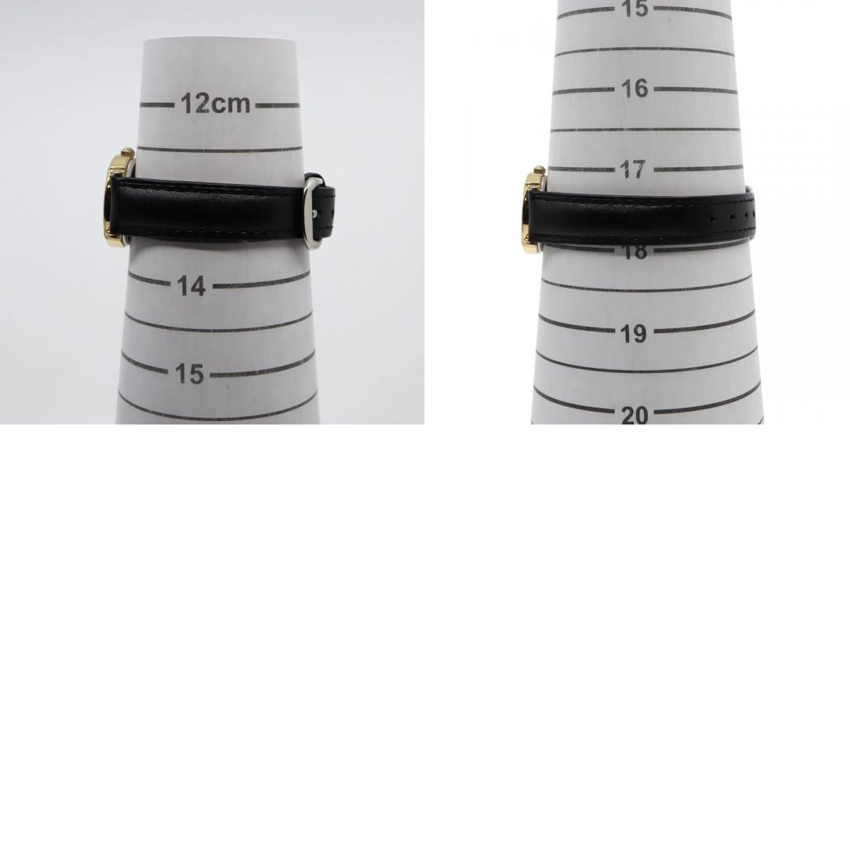 citizen シチズン クオーツ 腕時計 4-102321Y ゴールド ブラック文字盤 ラウンドケース レザーベルト レディース ヴィンテージ