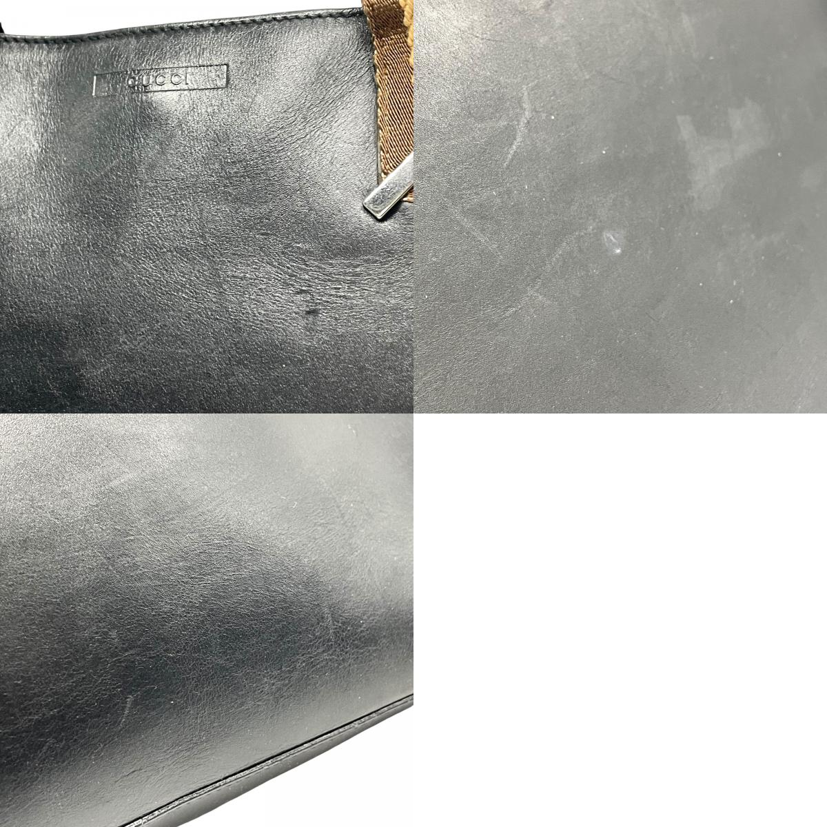 GUCCI グッチ シェリーライン トートバッグ ハンドバッグ 黒 ブラック レザー シルバー金具 ブラウン ベージュ 手提げ マグネット開閉 メンズ レディース K3