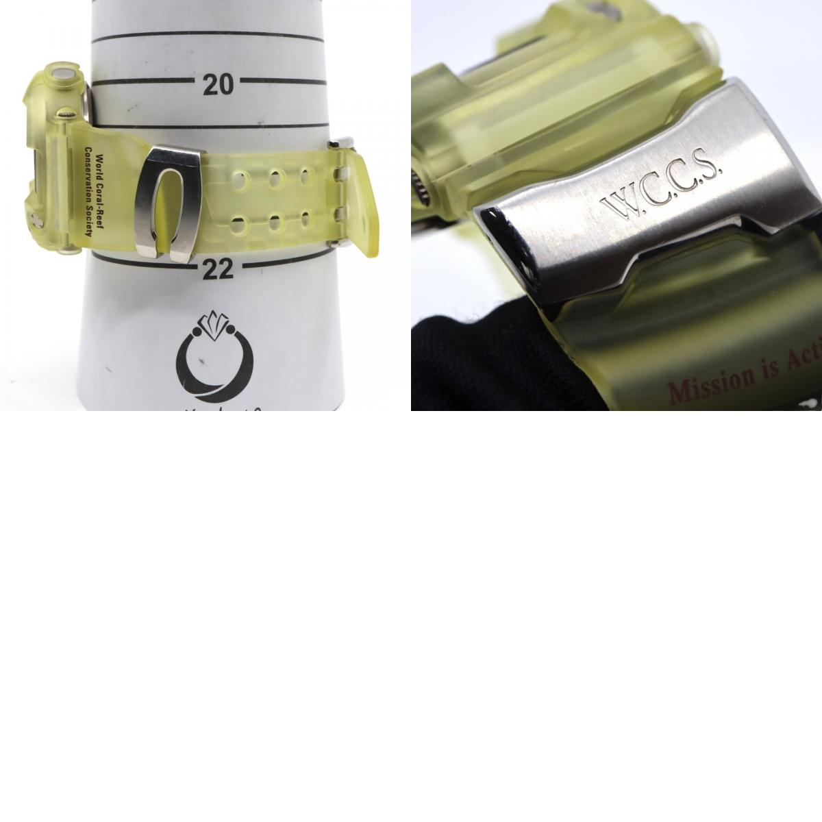 【未使用級 美品】カシオ G-SHOCK フロッグマン DW-9900WC W.C.C.S. 世界サンゴ礁保護協会モデル 腕時計 メンズ チタン イエロー スケルトン デジタル ダイバーズウォッチ 200M防水 希少 レア 稼働品 G7