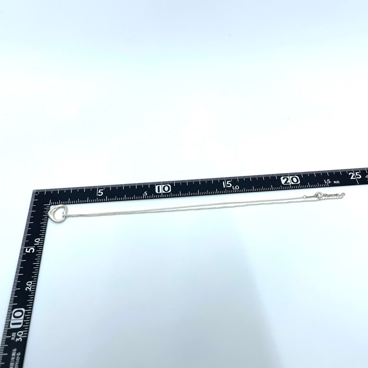 美品 TIFFANY & Co. ティファニー ネックレス オープンハート エルサ・ペレッティ シルバー SV925 ペンダント ヴィンテージ ジュエリー アクセサリー レディース I1