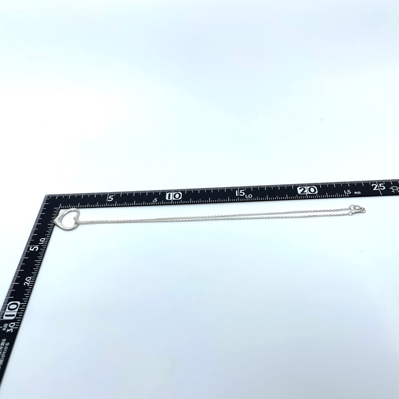 美品 TIFFANY & Co. ティファニー ネックレス オープンハート エルサ・ペレッティ シルバー SV925 ペンダント ヴィンテージ ジュエリー アクセサリー レディース I1