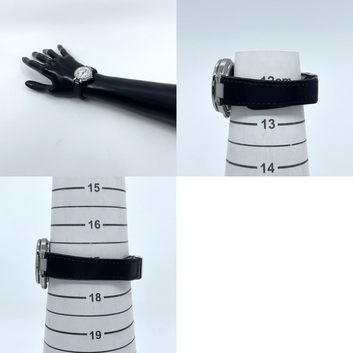 【稼働品】シチズン xC クロスシー 腕時計 GN-4W-S レディース エコドライブ 電波時計 ワールドタイム デイト シルバー 白文字盤 黒レザーベルト ローマ数字 アナログ エレガント ビジネス オフィス クリーニング済み G5