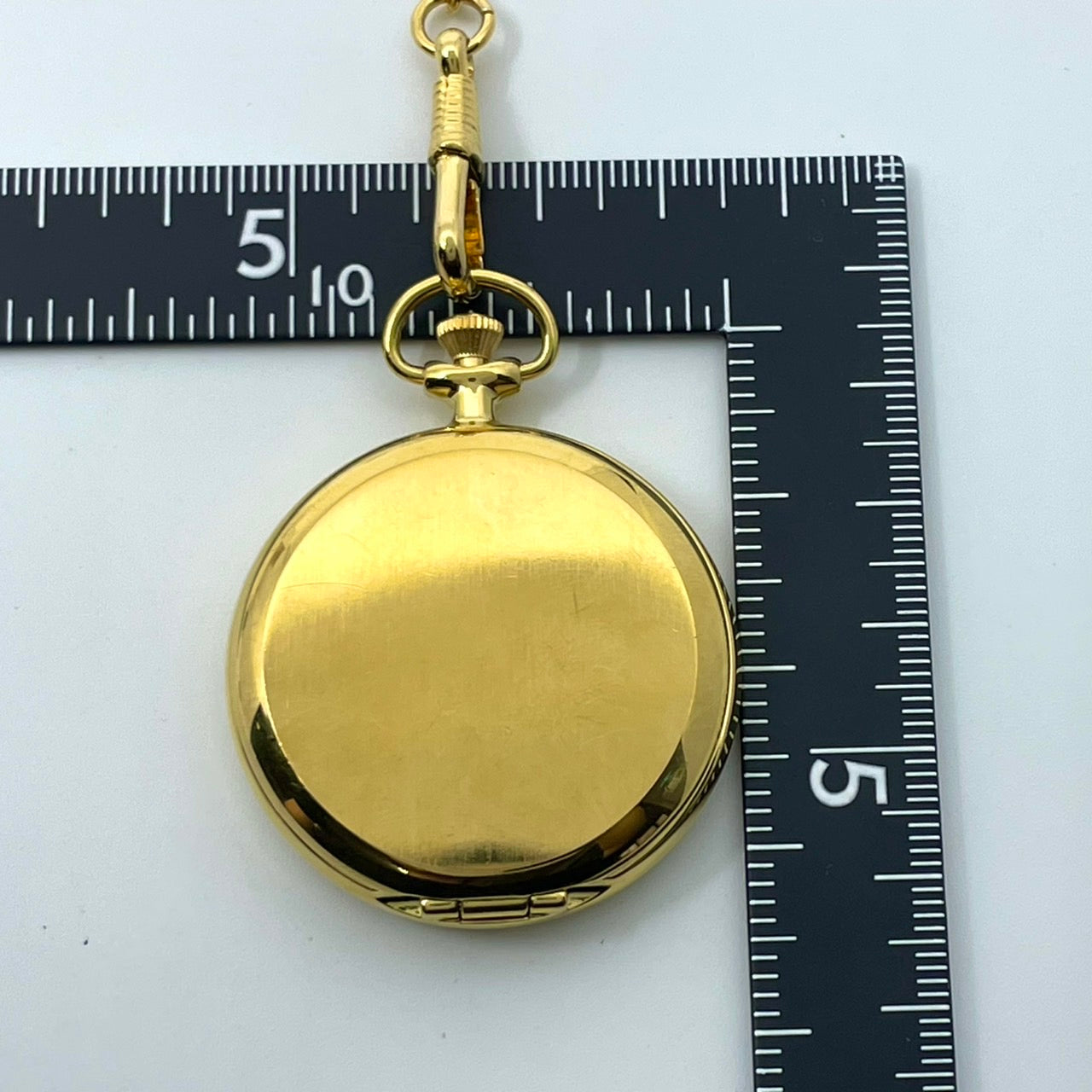 【電池交換済/美品】シチズン 懐中時計 5510-344871 クオーツ ゴールド アナログ アイボリー文字盤 アラビア数字 クラシック レトロ ビンテージ アンティーク ポケットウォッチ チェーン付き ファッション小物 コレクション クリーニング済み G2