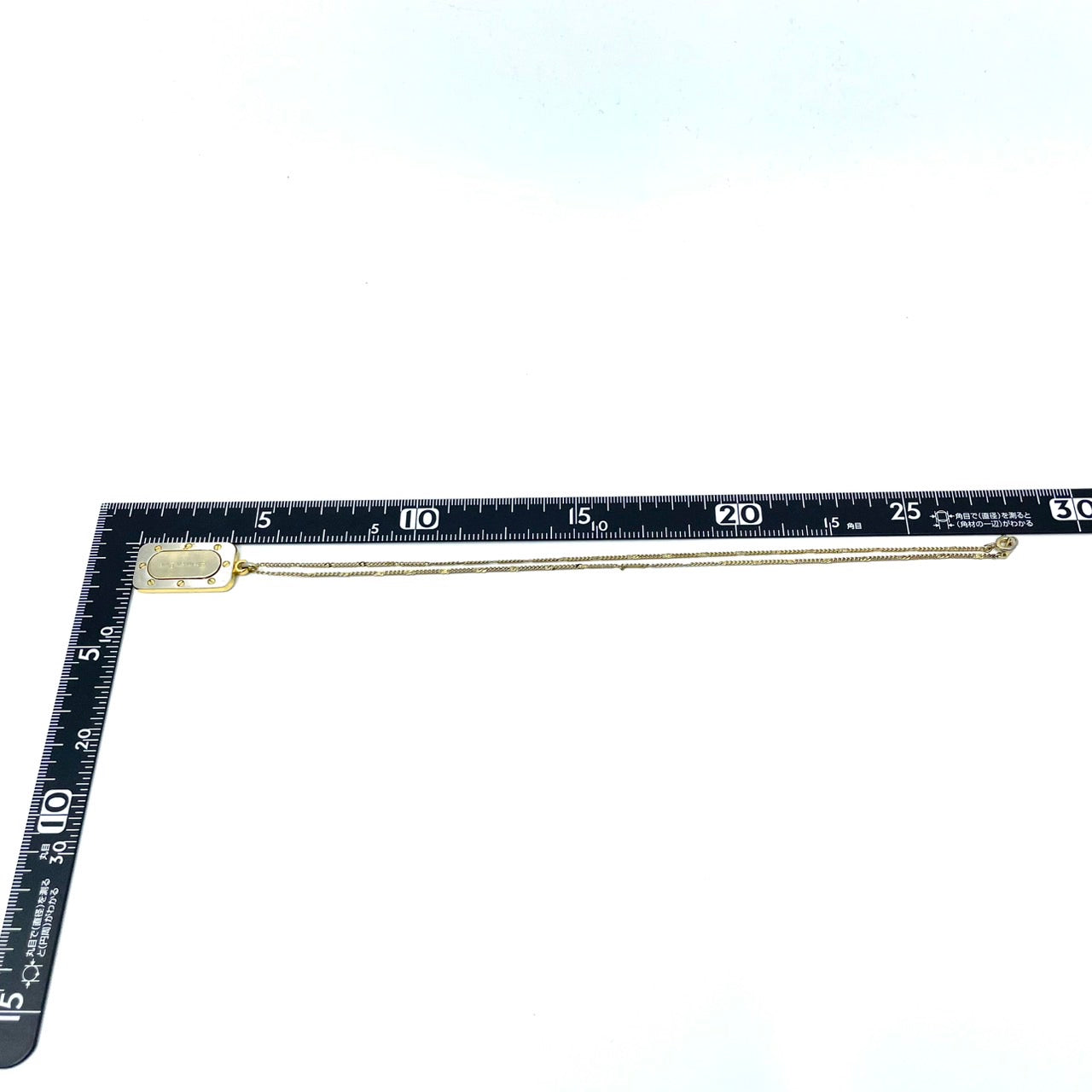 Christian Dior クリスチャンディオール ヴィンテージ ネックレス ロゴ プレート スクエア型 ペンダント ゴールドカラー アクセサリー ジュエリー レディース I1