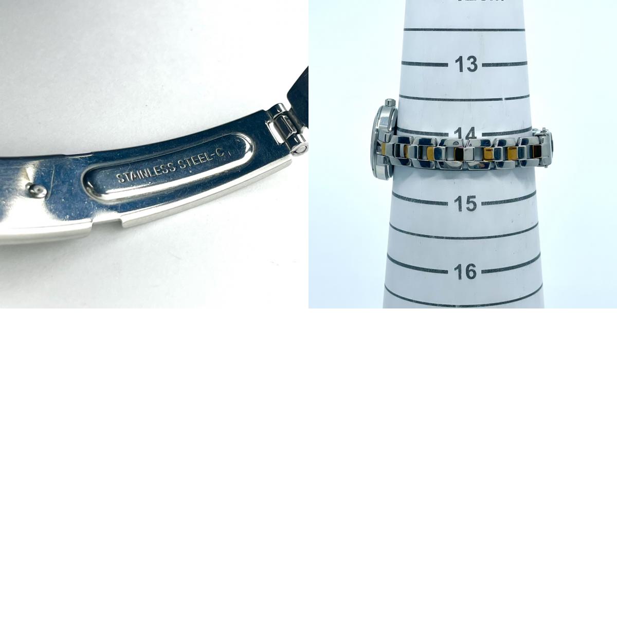 【稼働/美品】セイコー 腕時計 V117-0BH0 レディース ソーラー シルバー ピンク文字盤 ゴールドアクセント コンビ ラウンド ステンレス エレガント ドレスウォッチ クラシック ビジネス オフィス ファッションウォッチ クリーニング済 G6