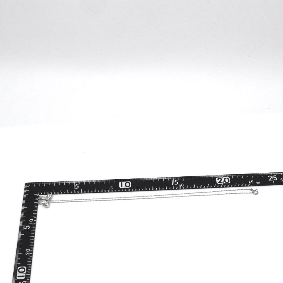 美品 TIFFANY&Co. ティファニー ボウ リボン ネックレス シルバー SV925 ペンダント アクセサリー ジュエリー ヴィンテージ レディース I3