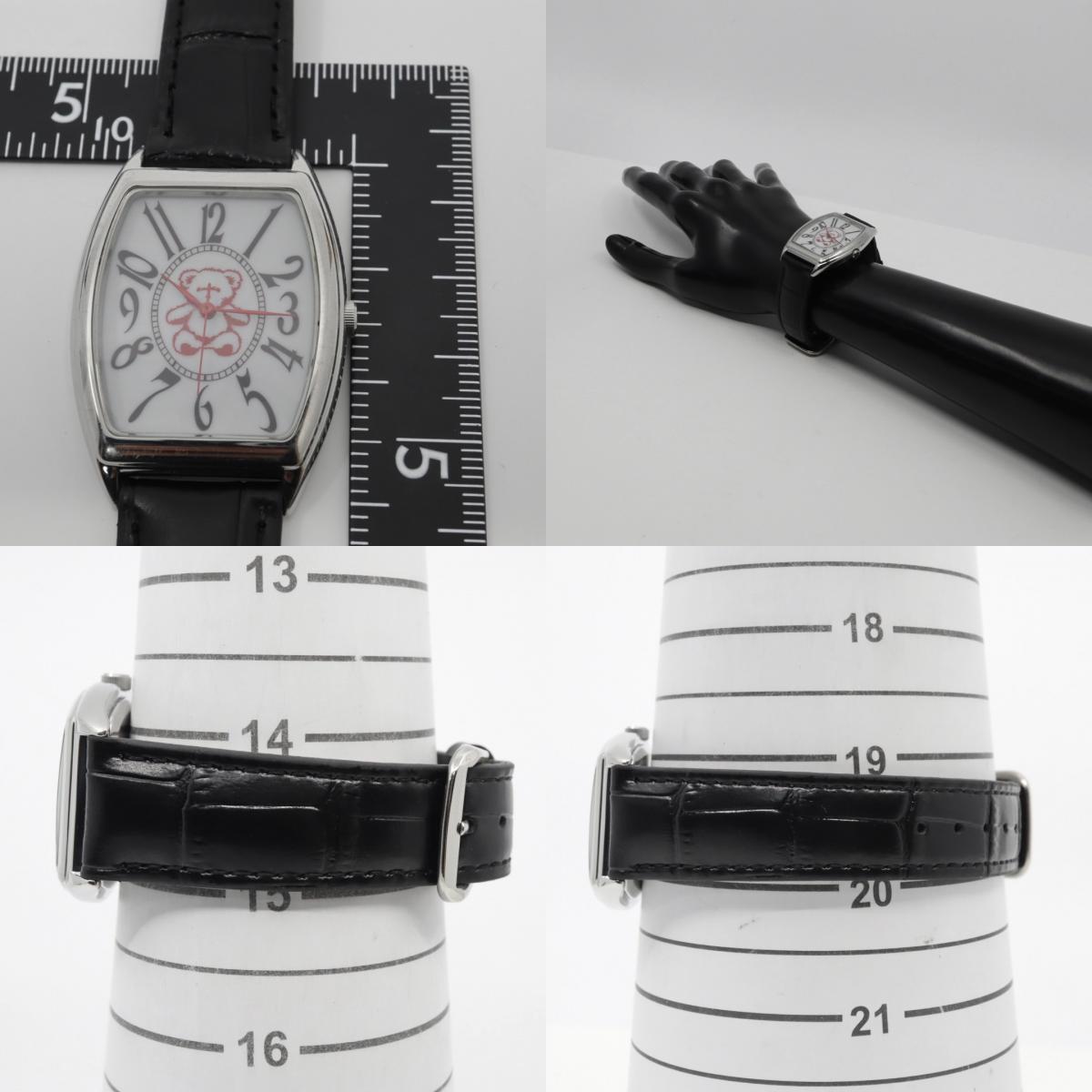 希少 CITIZEN シチズン 熊 クマ ベア ウオッチ 腕時計 白文字盤 トノー型 E031-9057544 限定 高島屋 記念モデル アナログ メンズ レディース G1