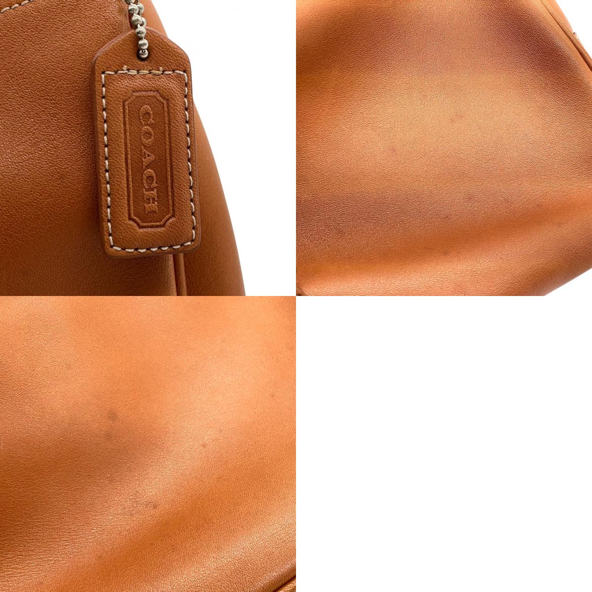 COACH コーチ ショルダーバッグ 7778 ハンドバッグ レザー ブラウン キャメル レディース 肩掛け可 ワンショルダー クラシック ビンテージ エレガント シンプル デイリーユース 通勤 通学 人気モデル クリーニング済み s38