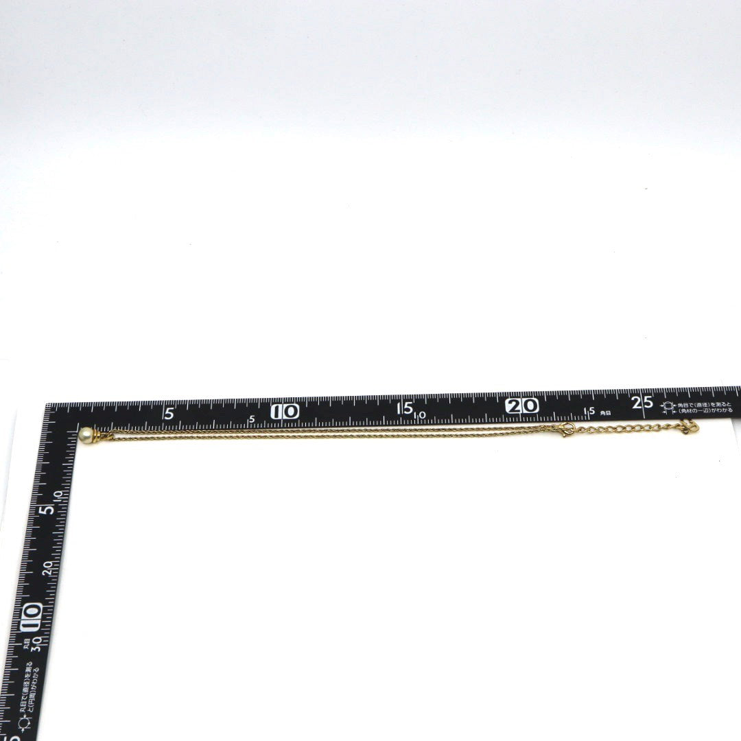 クリスチャン ディオール Christian Dior パールチャーム ネックレス ゴールド CDロゴ ヴィンテージ アクセサリー I8