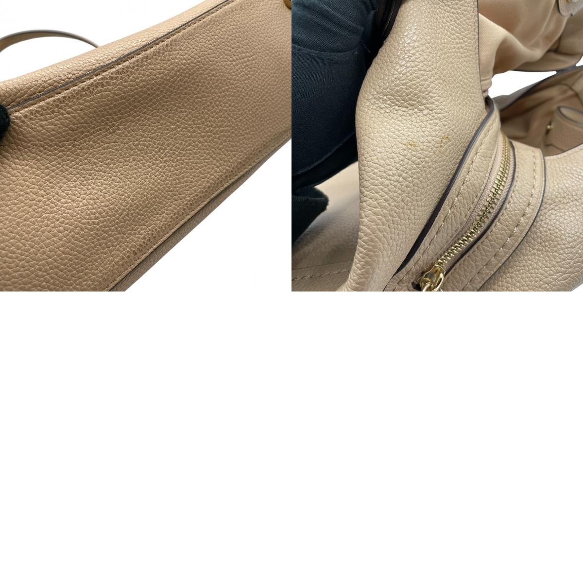 コーチ COACH トートバッグ ハンドバッグ レザー 本革 ベージュ ペブルドレザー ワンショルダー 肩掛け可 自立可 A4サイズ収納可 ビジネス 通勤 通学 カジュアル エレガント クラシック ターンロック ゴールド 金具 鞄 カバン 手提げ 美品 状態良好 希少 レア お出かけ 普段使い s70