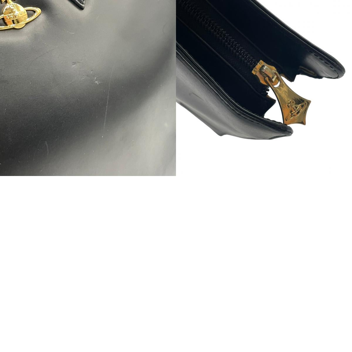 ヴィヴィアンウエストウッド Vivienne Westwood ハンドバッグ ブリーフケース ビジネスバッグ レザー 本革 ブラック 黒 オーブ ゴールド金具 A4収納可 エレガント クラシック カバン 手提げ メンズ レディース 通勤 通学 鞄 S81