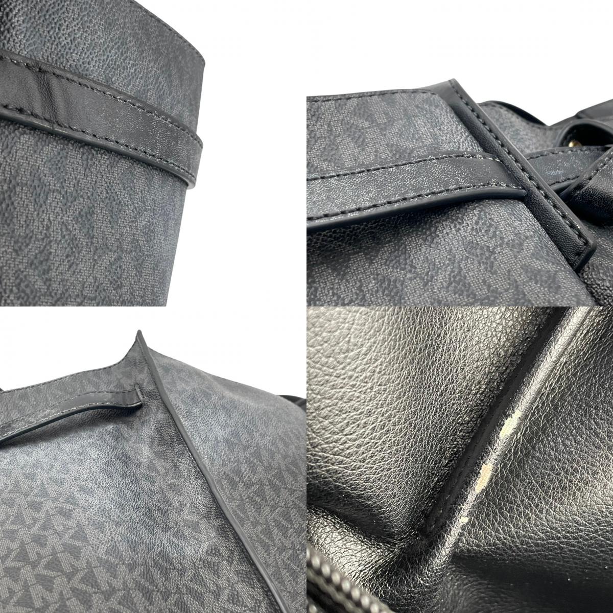 MICHAEL KORS マイケルコース トートバッグ ワンショルダー 肩掛け PVC レザー ブラック 黒 MKロゴ シグネチャー 総柄 エレガント カジュアル 通勤 通学 デイリー カバン 鞄 自立可 大容量 A4収納可 レディース U4