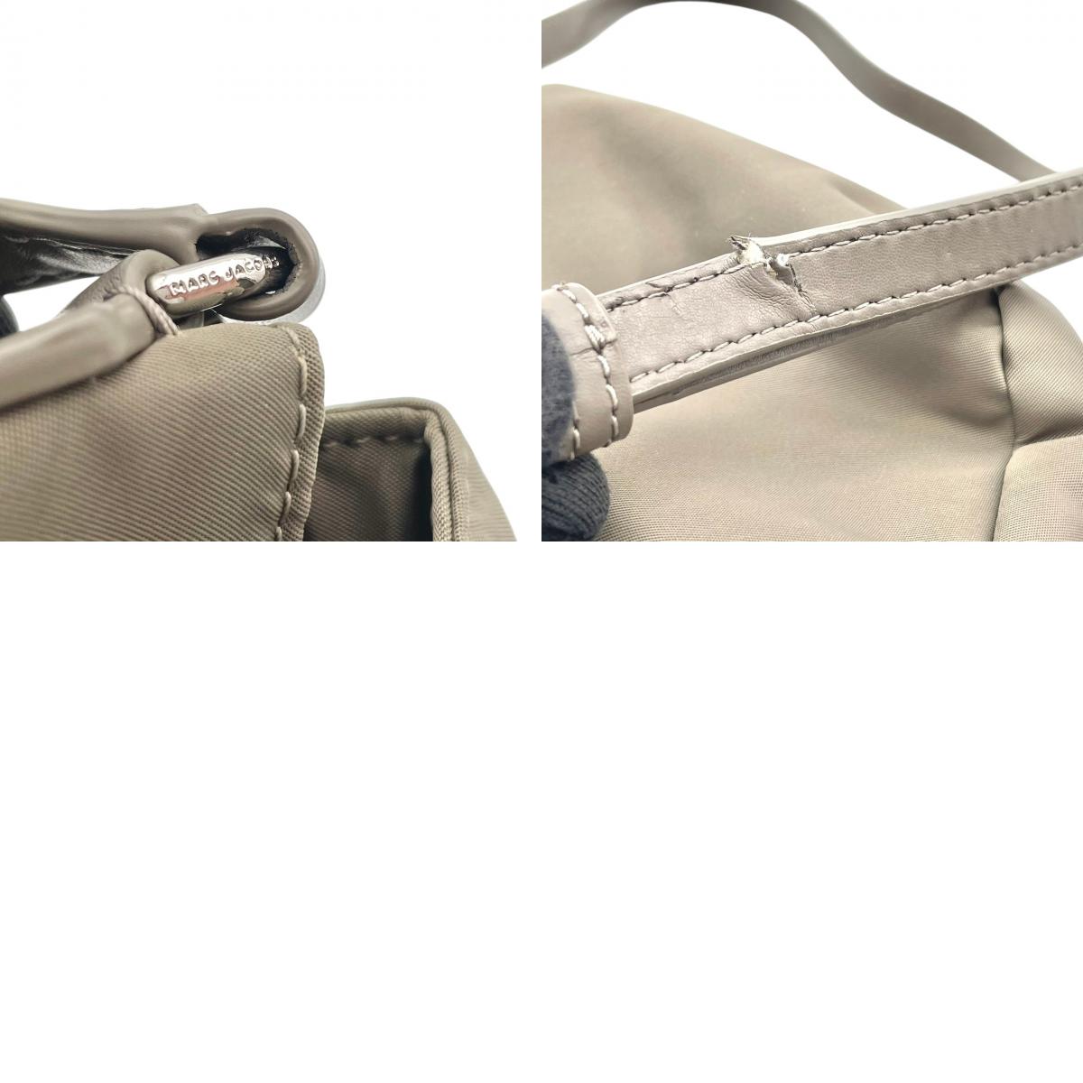 マークジェイコブス MARC JACOBS ショルダーバッグ ナイロン レザー 斜め掛け可 肩掛け グレー 灰色 シルバー金具 レディース エレガント クラシック ビンテージ カジュアル シンプル 丈夫 軽量 コンパクト お出かけ 旅行 多機能 高品質 S24