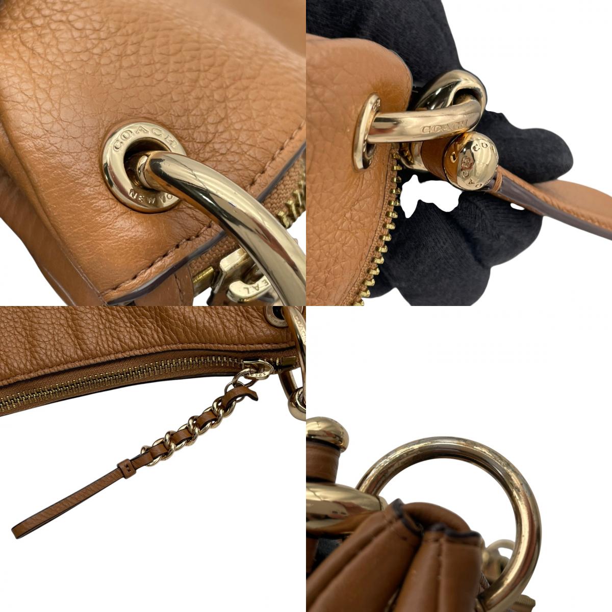 美品 コーチ COACH ミア F28966 ショルダーバッグ ワンショルダー バッグ 鞄 レザー 本革 ブラウン 茶色 クラシック エレガント レディース カジュアル デイリー お出かけ 通勤 通学 ビジネス シンプル 上品 大人 フォーマル 自立可 S98