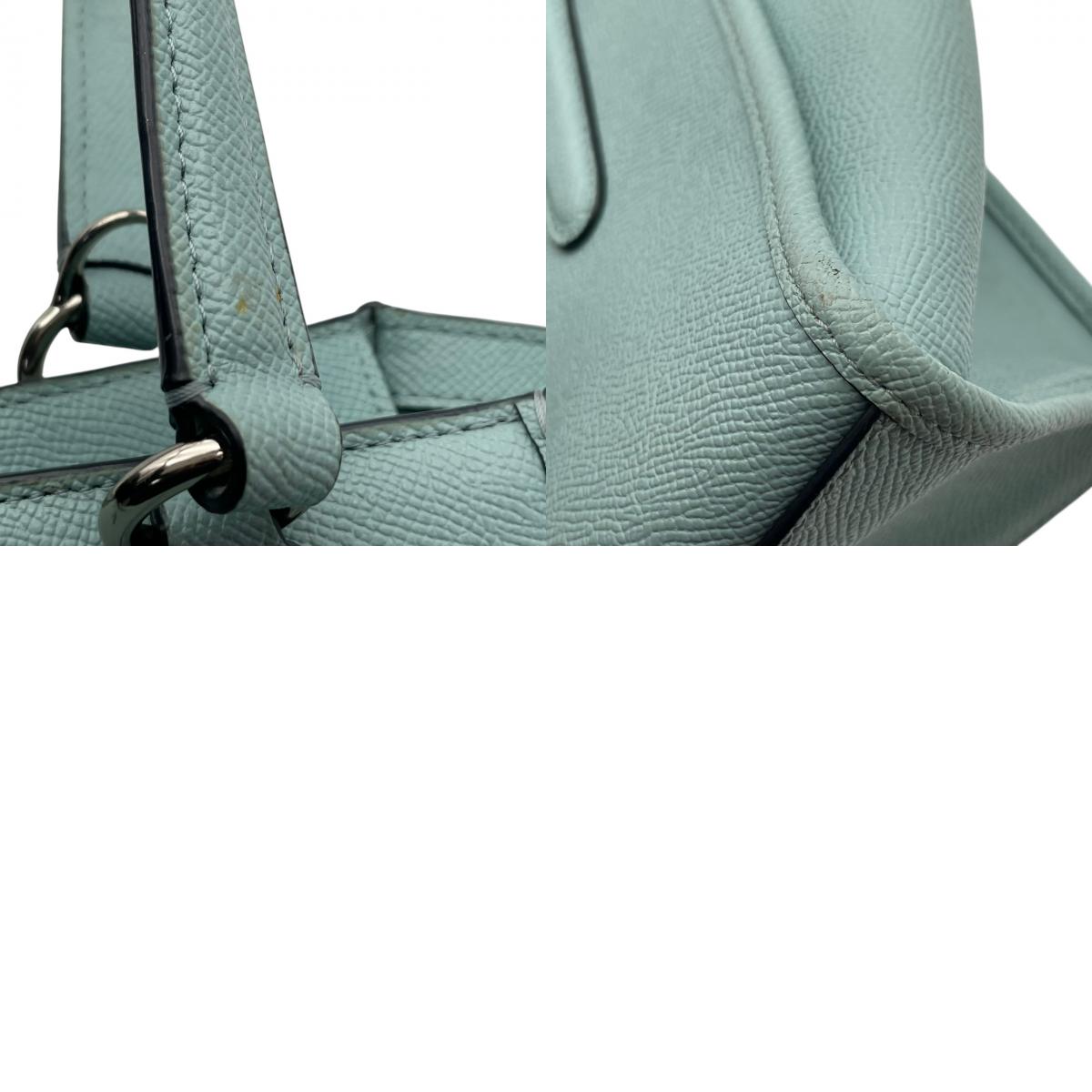 美品 コーチ COACH クロスグレイン レザー ミニ ベネット サッチェル 2WAYバッグ ハンドバッグ ショルダーバッグ ミントグリーン ゴールド金具 ロゴ ファスナー 斜め掛け エレガント レディース 鞄 F11925 S5