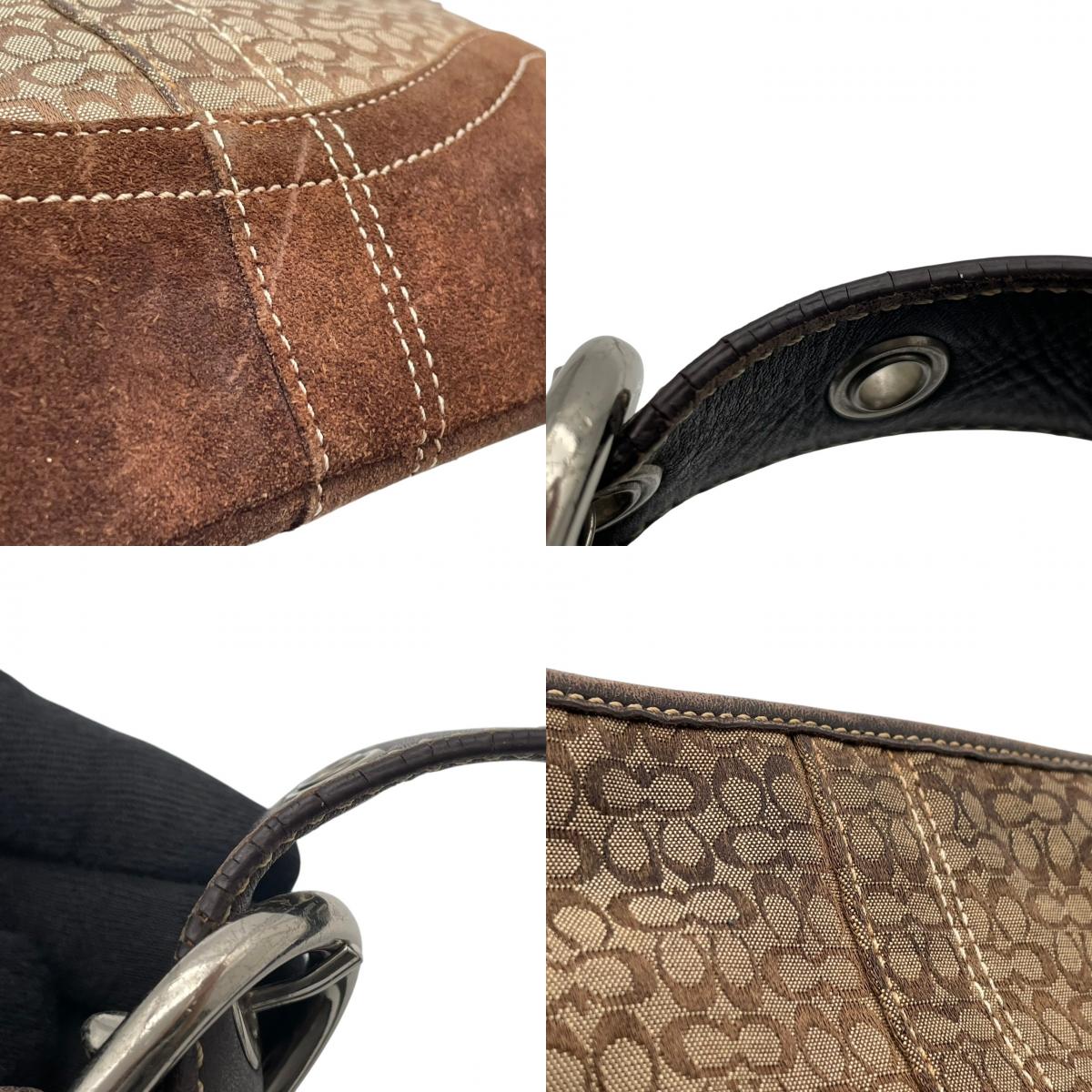コーチ COACH ミニシグネチャー ショルダーバッグ キャンバス レザー ベージュ ブラウン 総柄 F10944 斜め掛け可 肩掛け ファスナー開閉 シルバー金具 レディース ユニセックス 日常使い クラシック ロングショルダー 収納力 S2
