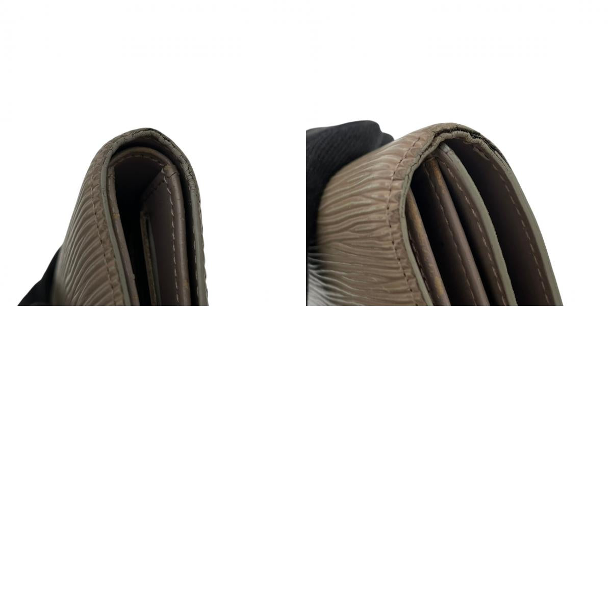 ルイヴィトン LOUIS VUITTON ポルトモネ エラスティック 三つ折り財布 エピ レザー グレージュ M6366B ゴムベルト コンパクトウォレット 折り財布 レディース ユニセックス ロゴ型押し 小銭入れ 札入れ カード収納 M3
