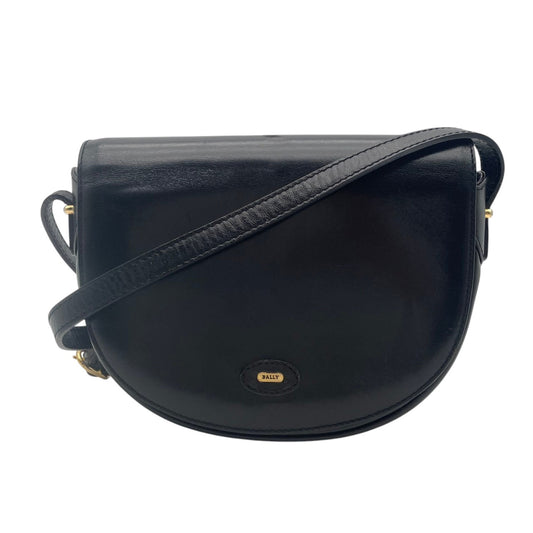 【良品】 バリー BALLY ショルダーバッグ クロスボディ ポシェット レザー 本革 ブラック 黒 斜め掛け コンパクト メンズ レディース ユニセックス デイリー お出かけ トラベル 定番 人気 鞄 カバン S93