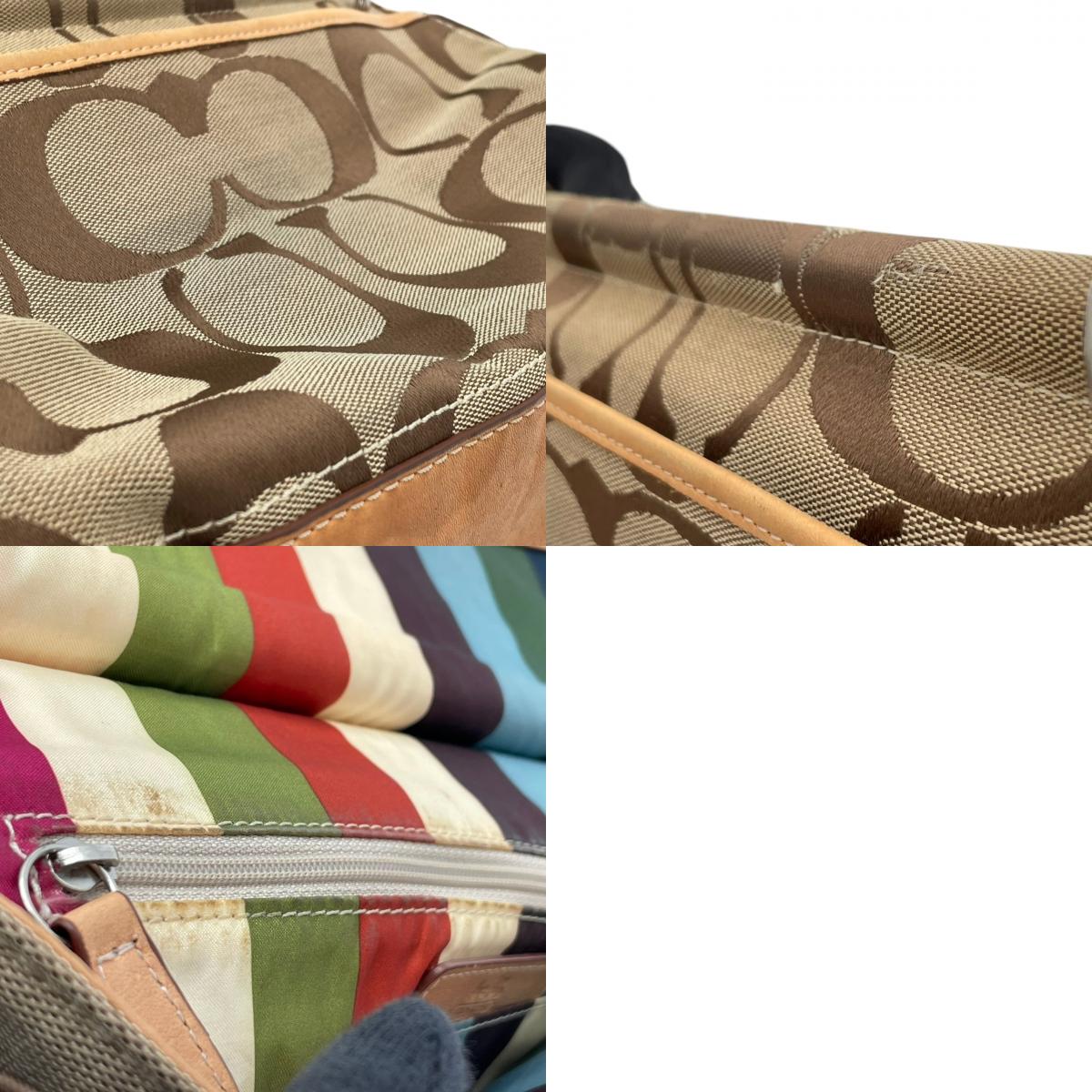 【良品】 コーチ COACH 19033 シグネチャー シティ ウィリス 2WAY ショルダーバッグ ハンドバッグ キャンバス レザー ベージュ 肩掛け 斜め掛け ターンロック レディース お出かけ エレガント カジュアル 定番 人気 鞄 カバン S82