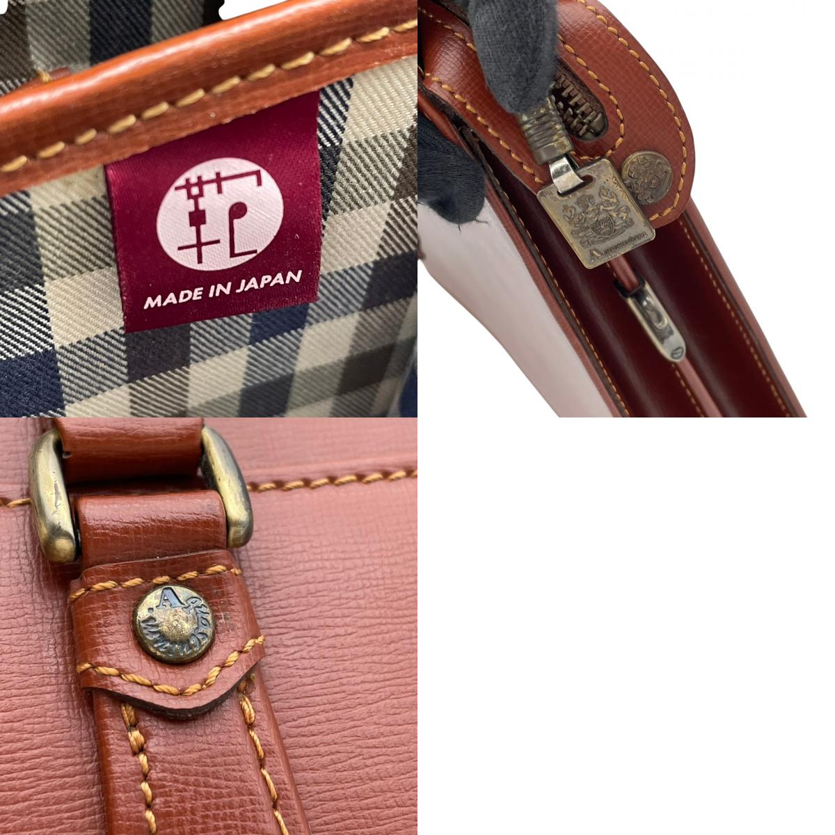 【良品】 アクアスキュータム ビジネスバッグ ブリーフケース 2WAY ショルダーバッグ レザー ブラウン 茶 ビジネス 通勤 通学 A4収納 メンズ レディース 大容量 ビンテージ エレガント クラシック カジュアル 定番 人気 鞄 カバン S87