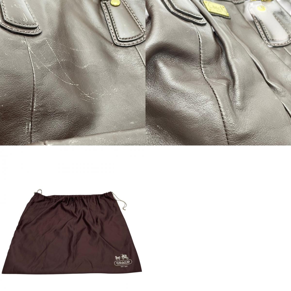 【良品】COACH コーチ クリスティン レザー プリーテッド サッチェル ハンドバッグ トートバッグ 肩掛け ブラウン 本革 高級感 ゴールド金具 通勤 通学 大容量 エレガント レディース カジュアル フォーマル お出かけ 15339 S58