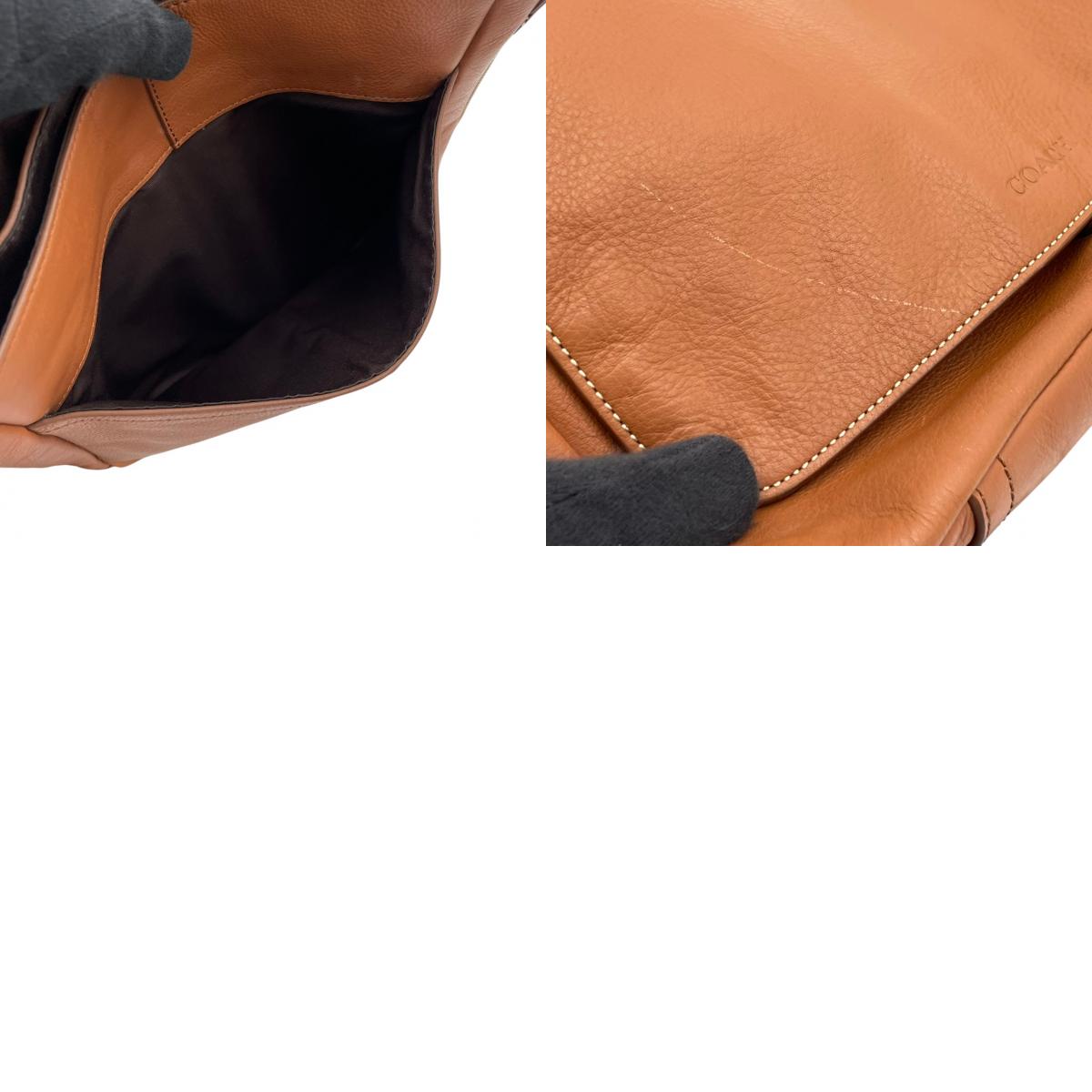 【美品】COACH コーチ ヘリテージ ウェブレザー メッセンジャーバッグ ショルダーバッグ 本革 キャメルブラウン 茶 斜め掛け クロスボディ 通勤 通学 ビジネス 大容量 A4収納 メンズ カジュアル デイリー F70555 S58