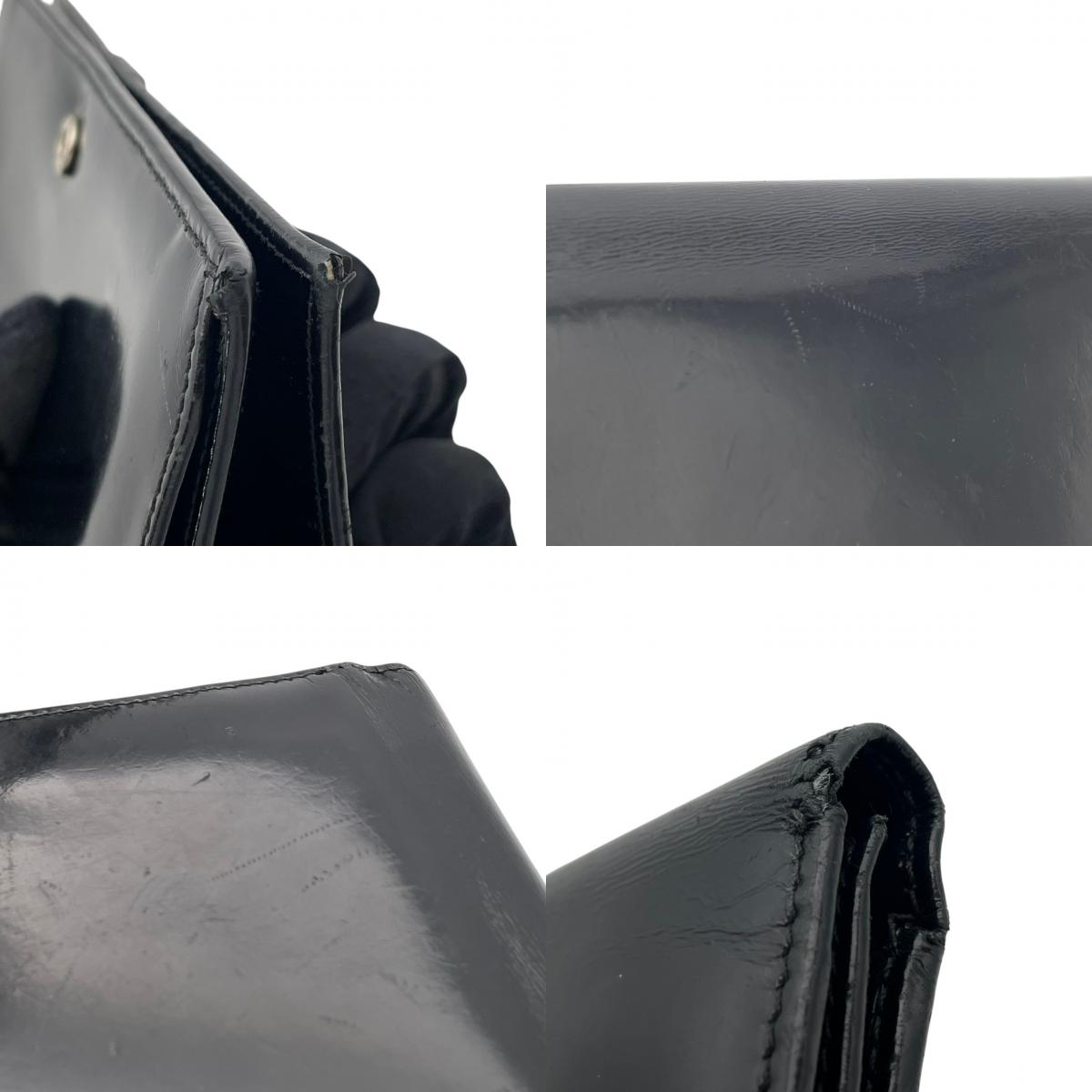 【良品】グッチ 長財布 パテントレザー エンボスGロゴ 黒 ブラック エナメル ロングウォレット レディース メンズ 人気 定番 ブランド ビジネス カジュアル エレガント 高級感 普段使い お出かけ 旅行 ギフト プレゼント 希少 レア 鞄 カバン W3