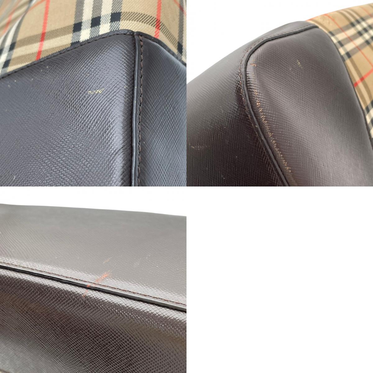 バーバリー バッグ BURBERRY ヘイマーケットチェック ノバチェック シャドーホース トートバッグ ハンドバッグ 手提げ 肩掛け キャンバス レザー ベージュ ブラウン 茶系 ゴールド金具 エレガント クラシック レディース 人気 定番 鞄 S90