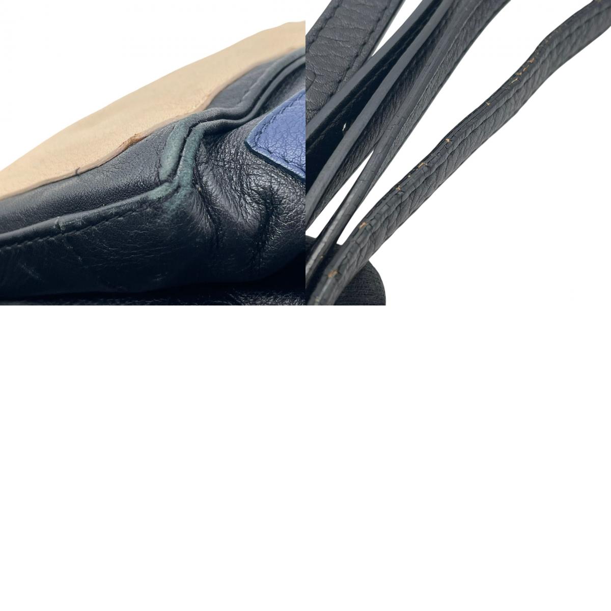【良品】See By Chloe シーバイクロエ トートバッグ ショルダーバッグ NELLIE ネリー 2WAY ハンドバッグ レザー ベージュ ブラック 黒 ネイビー マルチカラー 斜め掛け 肩掛け チャーム付き レディース S83