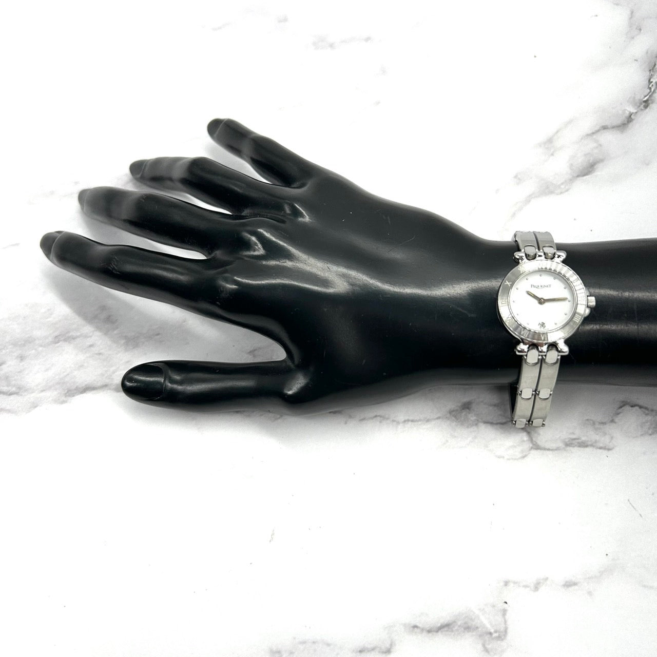 Authentic Pequignet 7709313 Ladies Watch Quartz Date White Dial Swiss Made