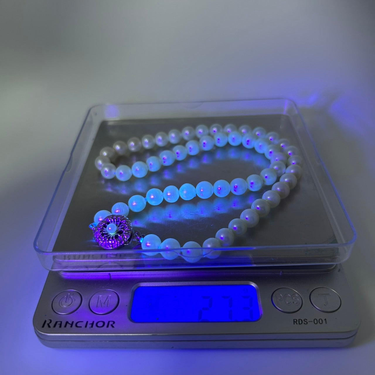 美品 本真珠 パール 真珠 ネックレス あこや真珠 日本 養殖パール 白 ホワイト ペンダント 冠婚葬祭 首飾り シルバー留め具 6.5mm-6.9mm 全長約45cm I3