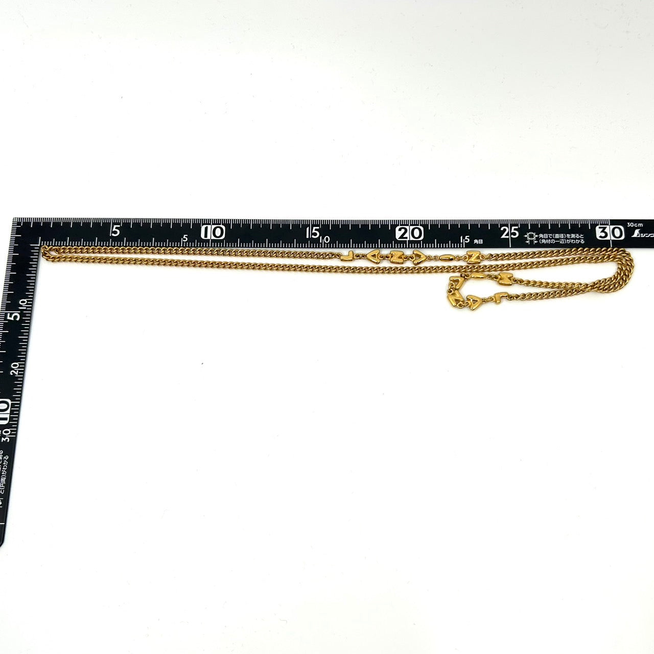 ランバン LANVIN ゴールドカラー ネックレス ロゴ文字 ロゴデザイン 金 ヴィンテージ アクセサリー レディース I5