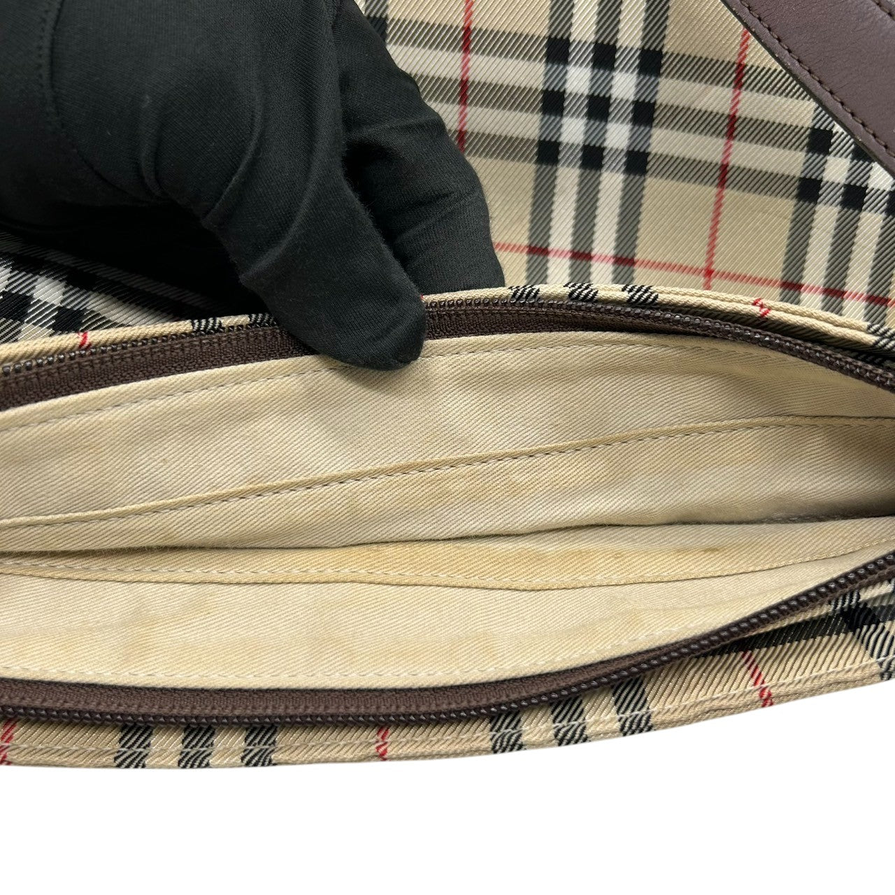 Burberry バーバリーブルーレーベル ショルダーバッグ ノバチェック スクエア型 キャンバス レザー ブラウン系 レディース 肩掛け 斜め掛け クロスボディ 定番 人気 クラシック ビンテージデザイン S31