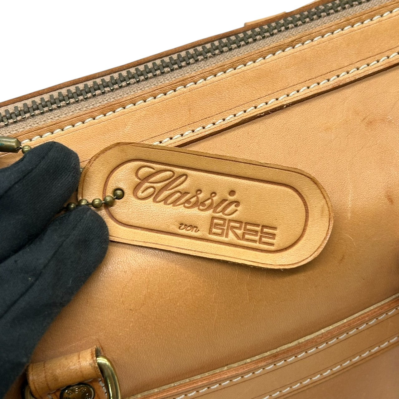 【美品】BREE ブリー 2WAY ボストンバッグ ハンドバッグ ショルダーバッグ ヌメ革 レザー 本革 レディース メンズ ユニセックス 経年変化 エイジング ドイツブランド クラシック ヴィンテージ 肩掛け 斜め掛け ロゴ型押し チャーム付 s41