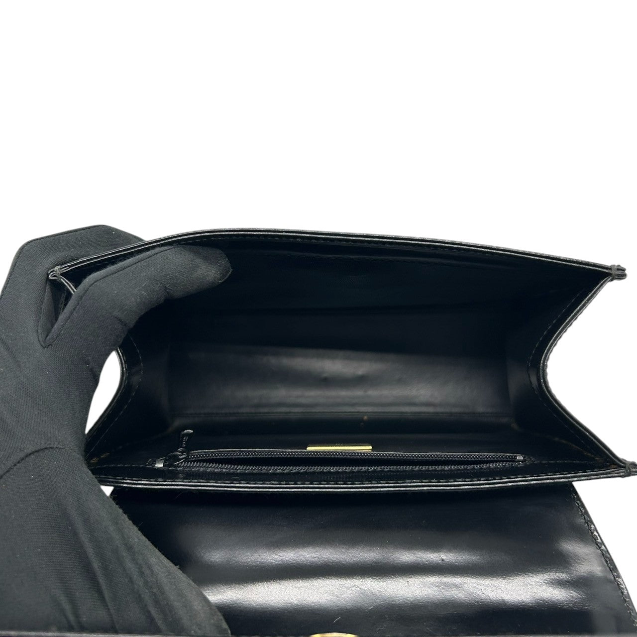 ジバンシー ジバンシィ GIVENCHY ハンドバッグ ヴィンテージ 4Gロゴ レオパード ハラコ レザー 本革 ブラック 黒 ゴールド金具 レディース フォーマル パーティバッグ クラシック エレガント 自立可 クリーニング済み s48