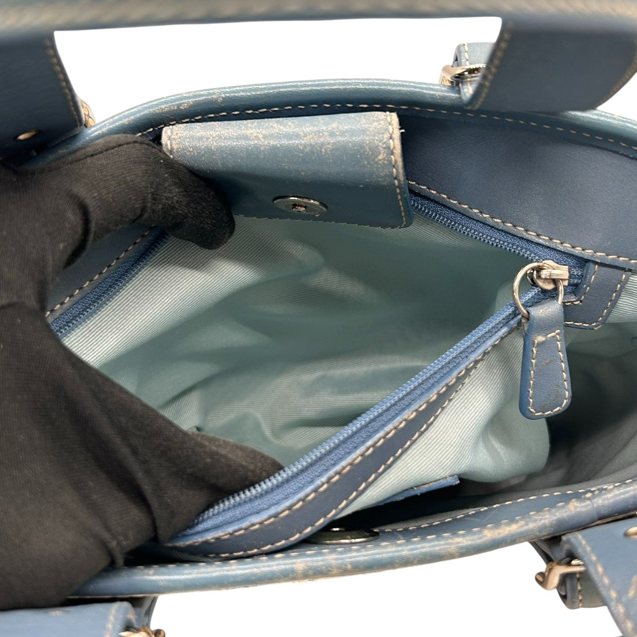 コーチ COACH トートバッグ かごバッグ ストローバッグ ハンドバッグ 8909 レザー ストロー素材 ブルー 青 ベージュ 夏 サマーバッグ レディース カジュアル 爽やか 可愛い おしゃれ 定番人気 自立可 クリーニング済み s11