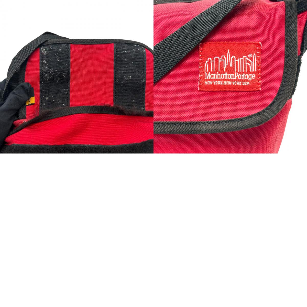 マンハッタンポーテージ Manhattan Portage メッセンジャーバッグ ショルダーバッグ 赤 レッド コーデュラナイロン S71