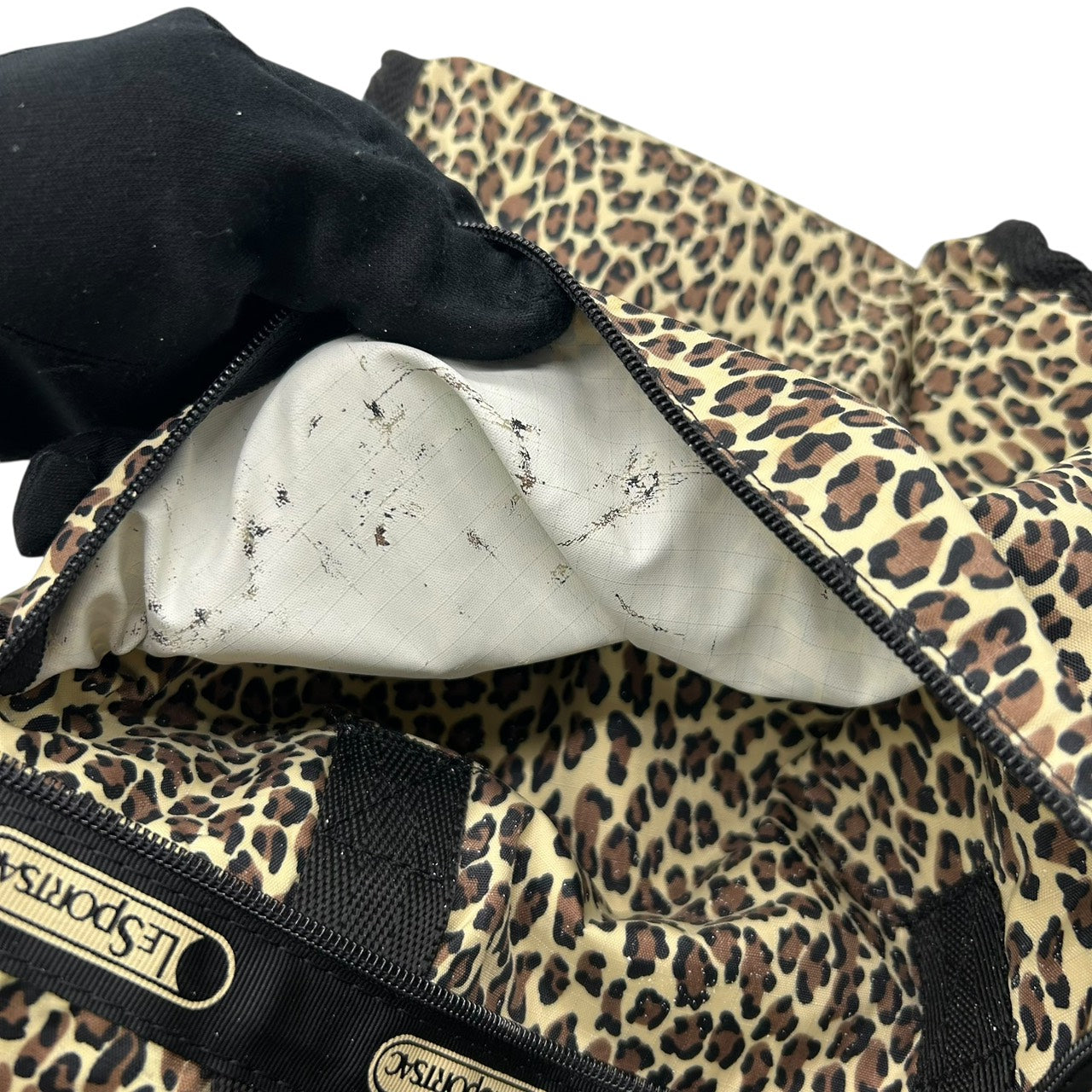 レスポートサック LeSportsac レオパード トートバッグ ナイロン 大容量 軽量 ヒョウ柄 黒 ブラック ベージュ S60