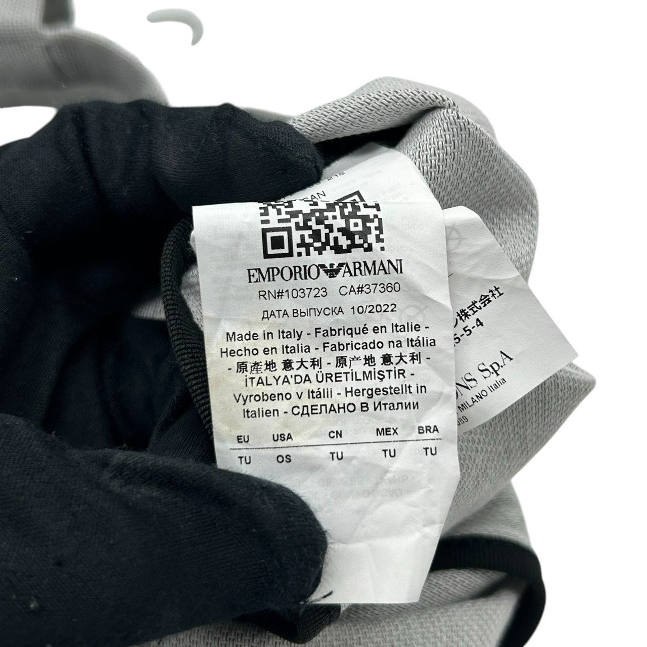 【EMPORIO ARMANI】エンポリオアルマーニ 2WAY トートバッグ ショルダーバッグ 大容量 キャンバス グレー ロゴテープストラップ メンズ レディース ユニセックス カジュアル スタイリッシュ イタリア製 人気モデル クリーニング済み s66