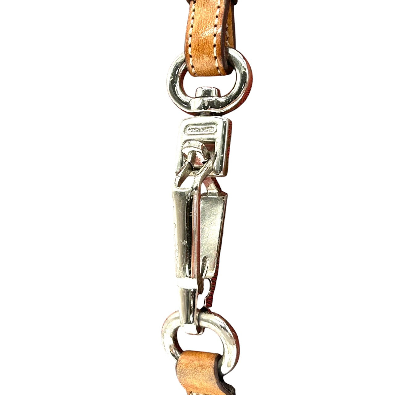 【COACH】コーチ ショルダーバッグ ワンショルダー ホーボーバッグ 6091 シグネチャー柄 キャンバス レザー レッド ブラウン系 クリップ金具 レディース エレガント カジュアル 通勤通学 デイリーユース 定番人気モデル クリーニング済み H