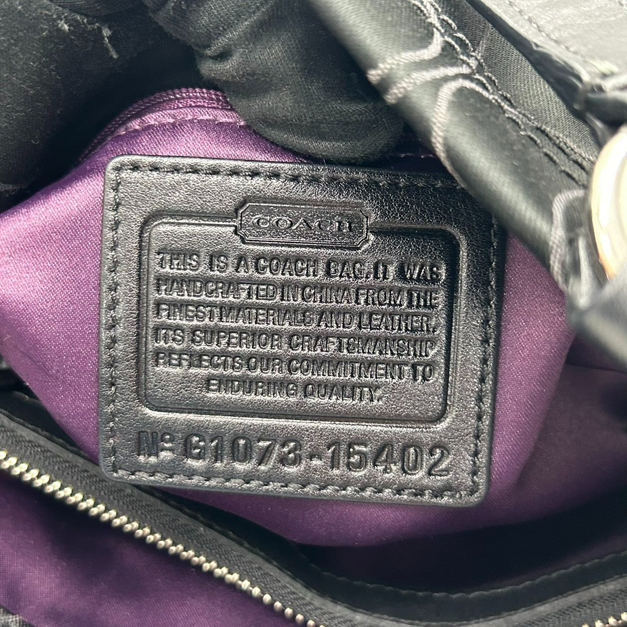 【美品】COACH コーチ トートバッグ ハンドバッグ ワンショルダー オプアート シグネチャー ナイロン レザー ブラック 黒 A4収納可 レディース 通勤通学 ビジネス デイリーユース シルバー金具 エレガント 定番人気 自立可 F15402 s96