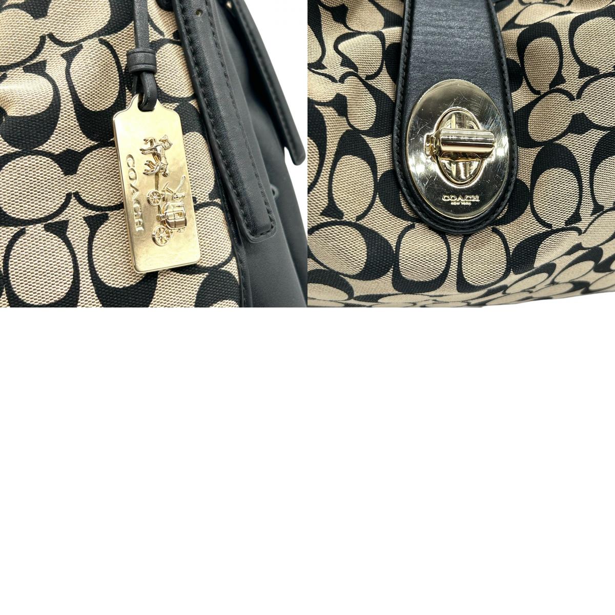 コーチ ショルダーバッグ ハンドバッグ ワンショルダー ホーボー シグネチャー キャンバス レザー 本革 ブラック ベージュ ターンロック A4可 大容量 肩掛け ハンドル調節可 レディース 通勤 通学 ビジネス エレガント COACH 32907 s82