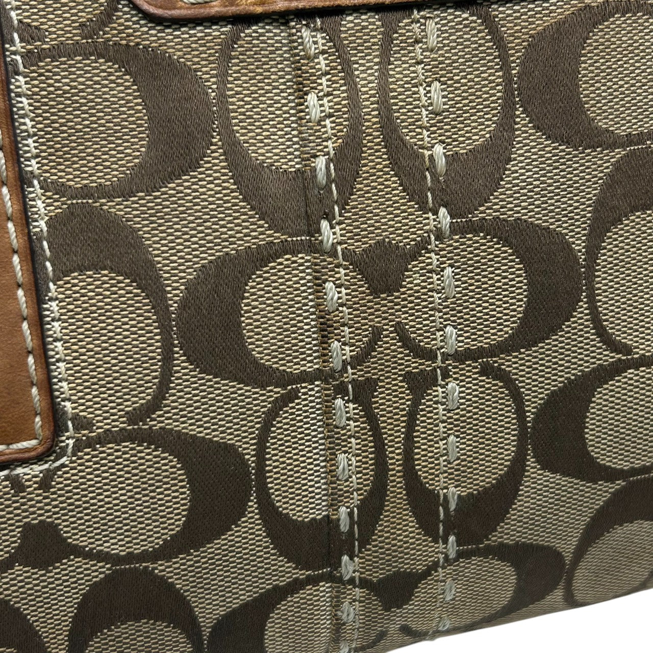 コーチ ハンプトンズ シグネチャー キャリーオール トートバッグ ハンドバッグ K0771-11589 キャンバス レザー ブラウン A4収納可 ターンロック レディース 通勤通学 ビジネス ワンショルダー 自立可 クラシック 定番人気モデル s39