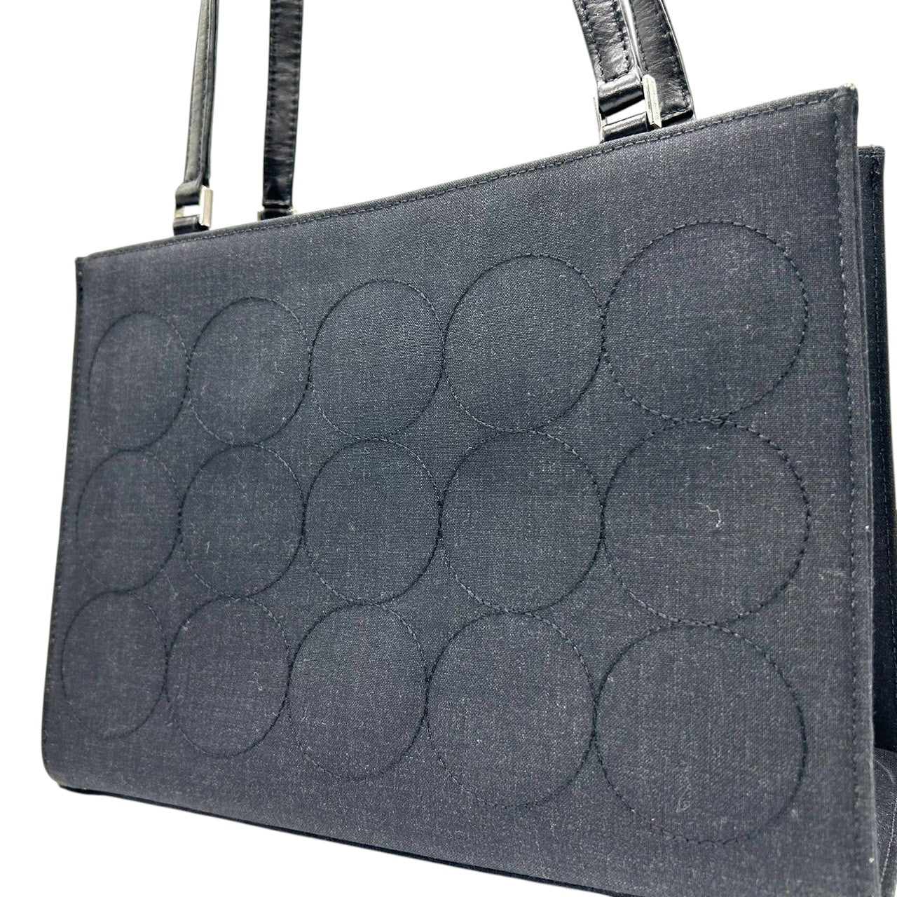 【美品】ケイトスペード ナイロン レザー トートバッグ ブラック A4収納可 肩掛け可 レディース kate spade new york ハンドバッグ 軽量 通勤通学 ビジネス シンプルデザイン クラシック 自立可 s84