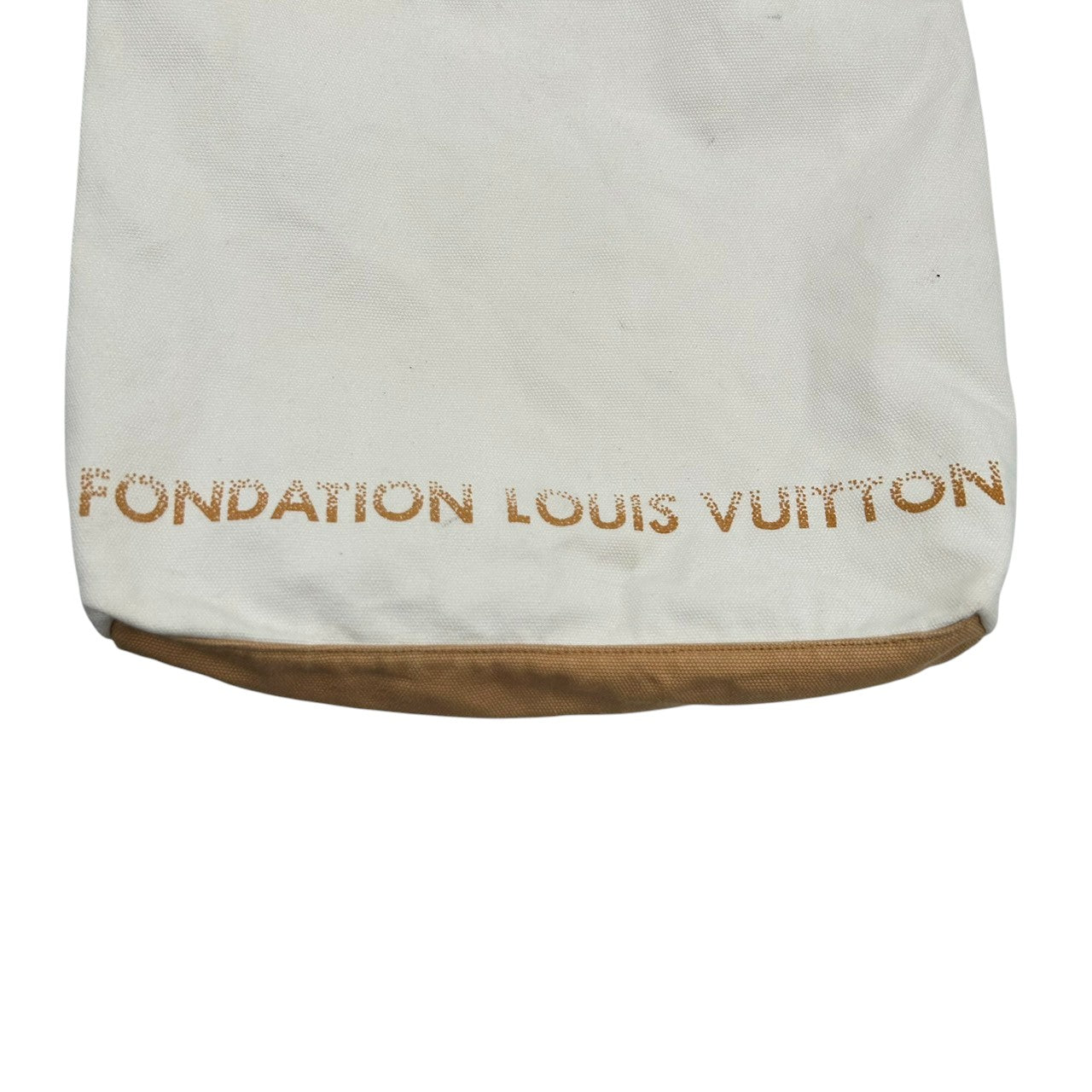 フォンダシオン ルイヴィトン FLV トートバッグ ワンショルダー A4収納可 キャンバス ホワイト ブラウン 限定品 美術館 FONDATION LOUIS VUITTON エコバッグ カジュアル メンズ レディース ユニセックス パリ s77