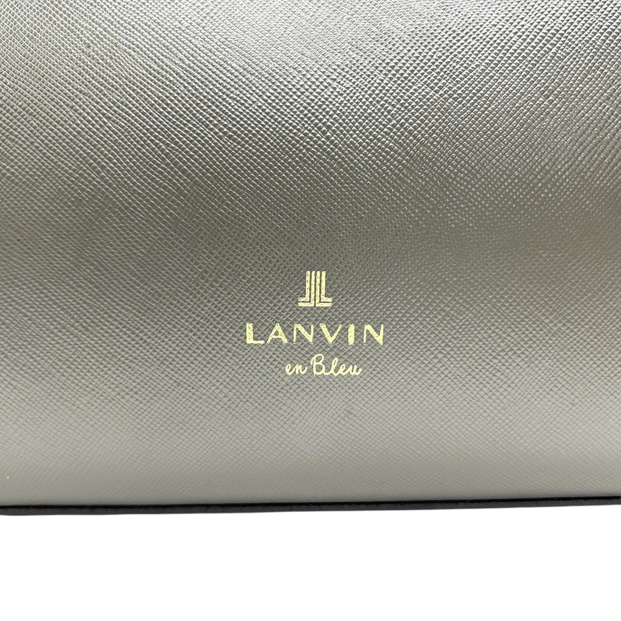 ランバンオンブルー トートバッグ ハンドバッグ ビジネスバッグ ショルダーバッグ A4収納可 肩掛け可 大容量 自立可 サフィアーノ調 PVC レザー グレー ゴールド金具 レディース 婦人 通勤 通学 オフィス フォーマル きれいめ 上品 エレガント s5