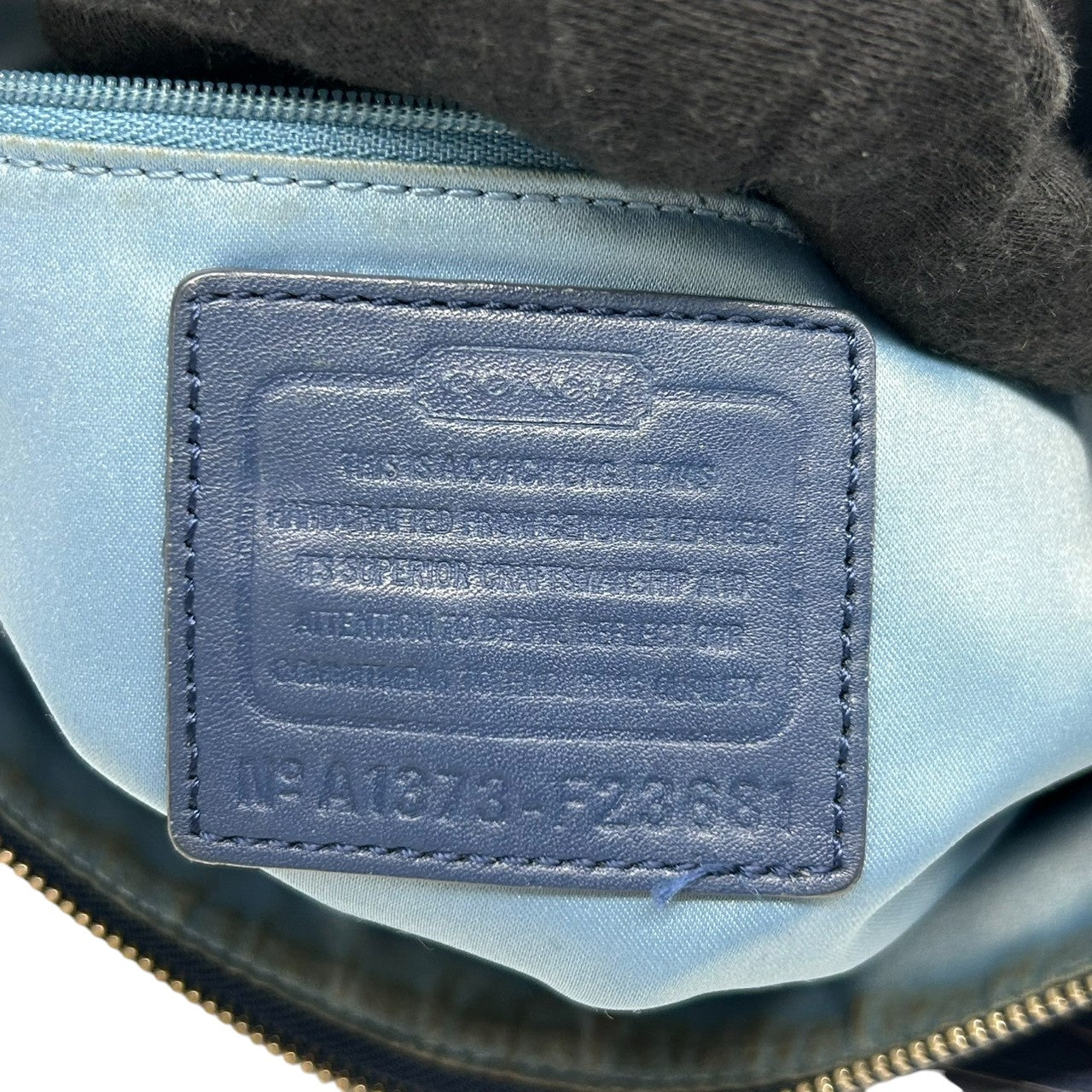 コーチ COACH パーク レザー ホーボー F23531 2WAY ショルダーバッグ ハンドバッグ 斜め掛け可 本革 ネイビー 紺 ブルー ダブルポケット シルバー金具 レディース 肩掛け ワンショルダー A4収納可 通勤 通学 鞄 カバン s38