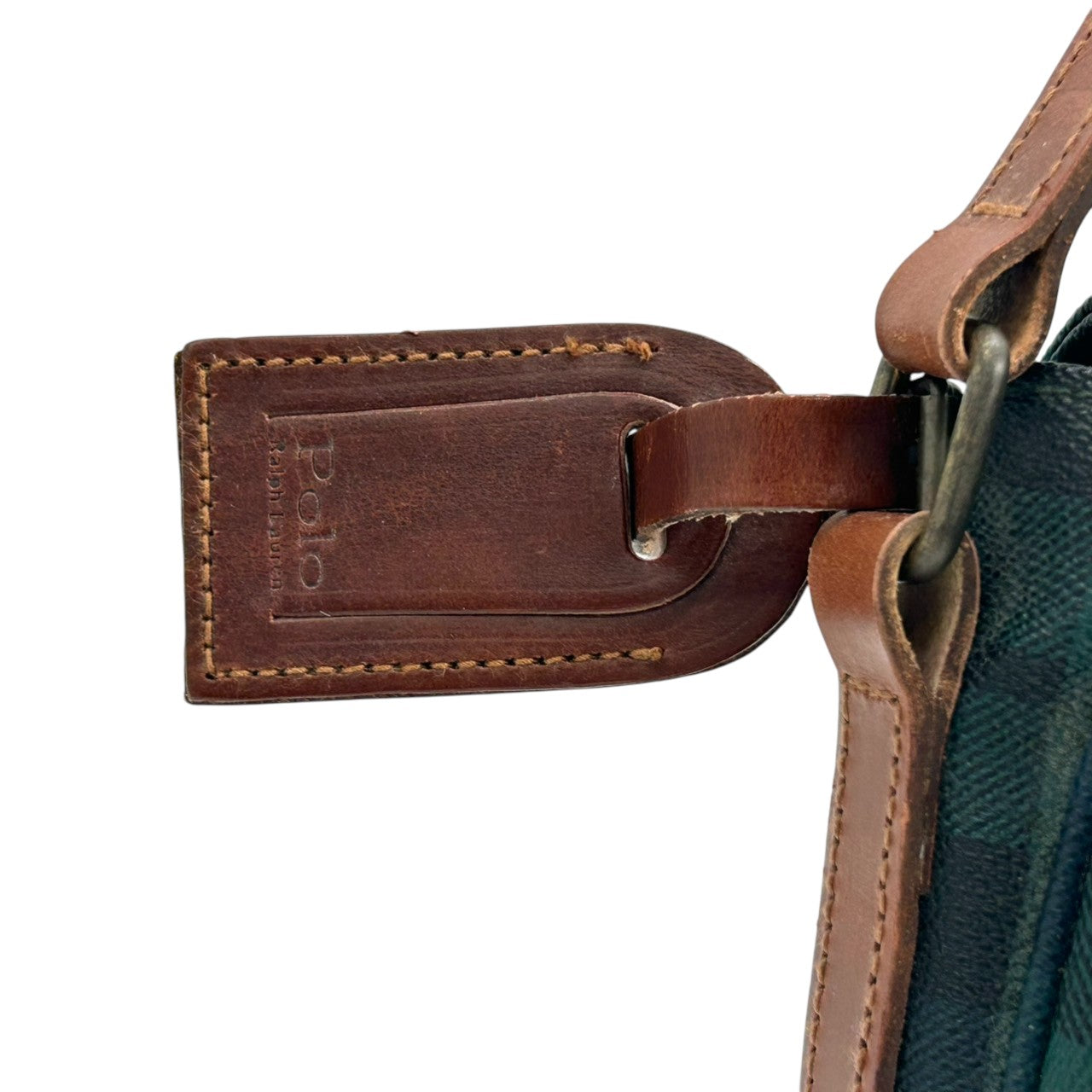 【良品】ポロ ラルフローレン Polo Ralph Lauren ショルダーバッグ 斜め掛け ポシェット ブラックウォッチ チェック PVC レザー グリーン ネイビー 茶 ヴィンテージ レトロ クラシック トラッド レディース 鞄 カバン s8