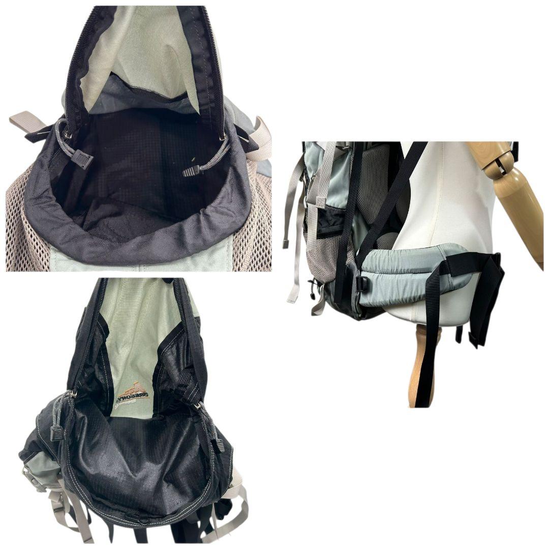 グレゴリー バックパック 黒 グレー Breeze 45 ロゴ ナイロン A4収納 ブラック GREGORY X 大容量 トレッキング アウトドア リュック デイパック 高機能 通気性 軽量